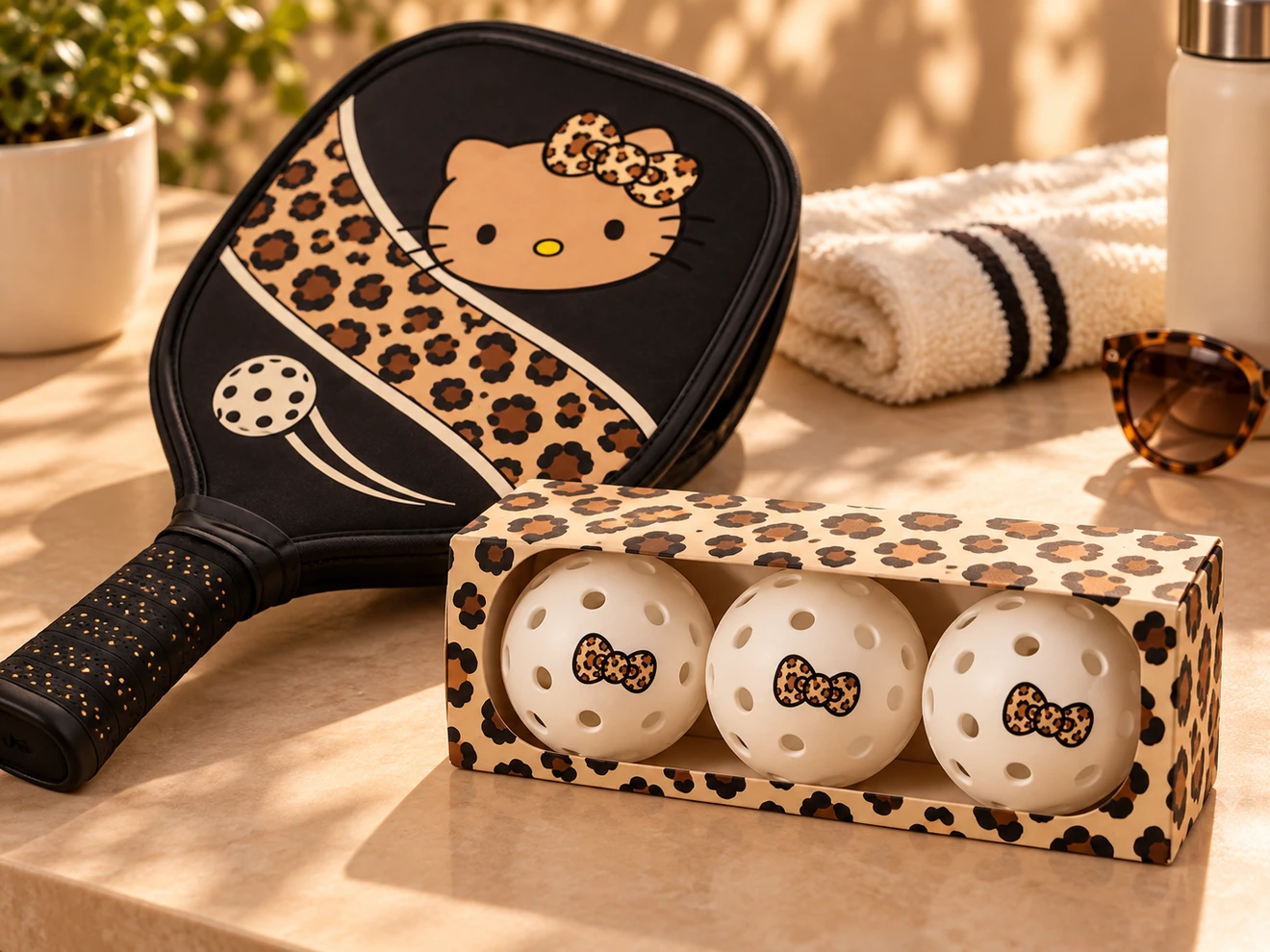Hello Kitty 訂製皮克球三球概念包裝；本票配置1顆